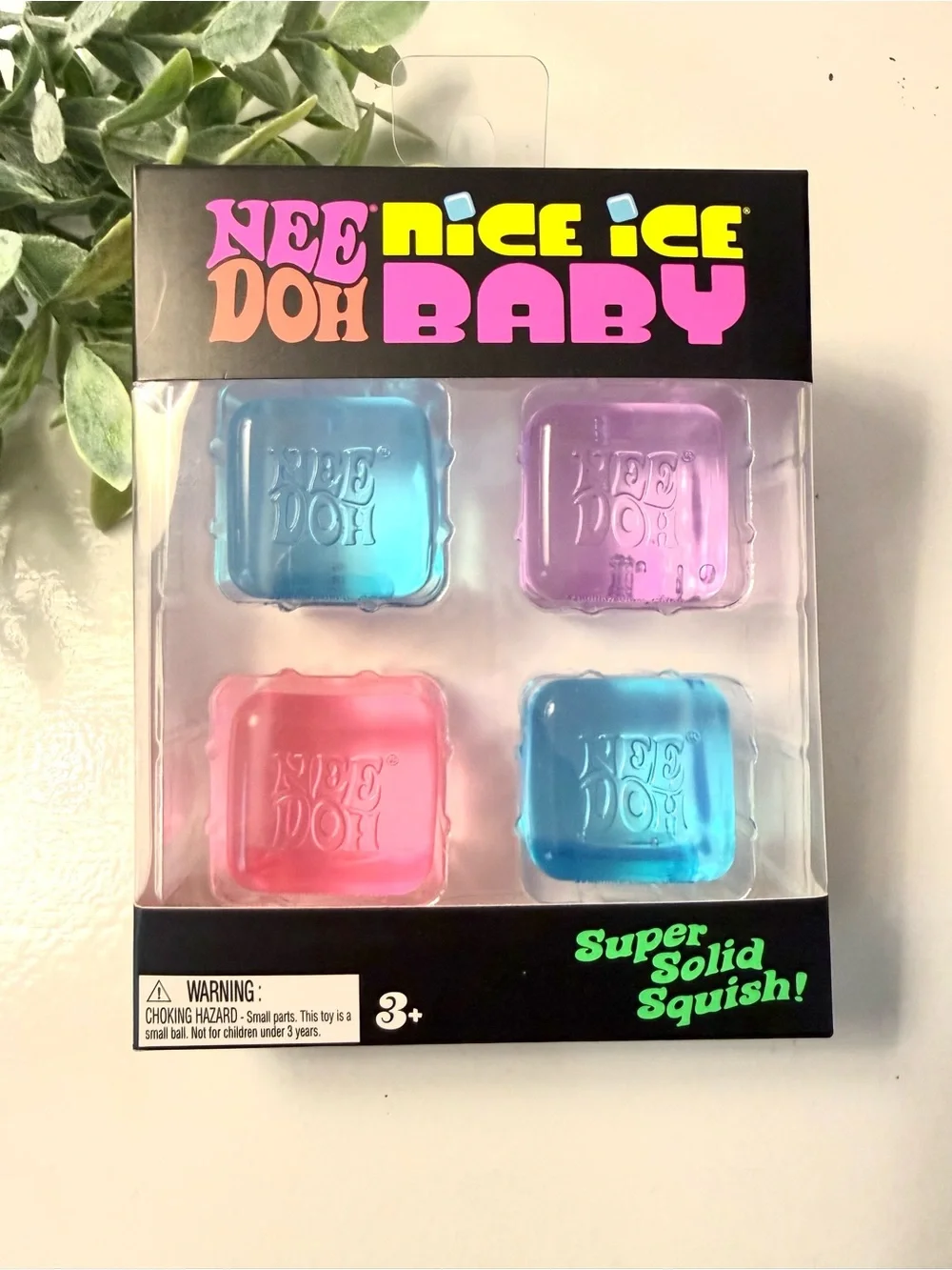 NWT, NeeDoh Nice Cube Baby 4 Pack